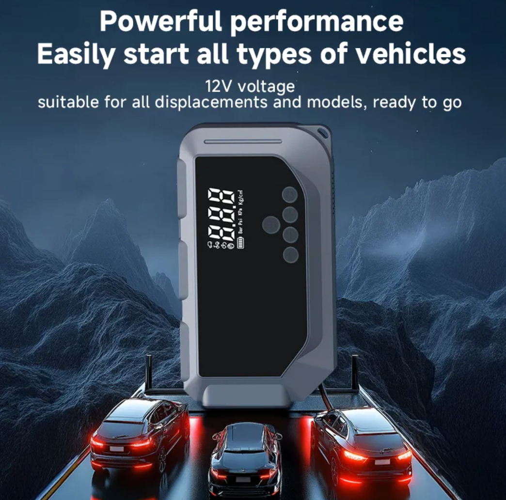 12V Auto Jump Starter with Air Compressor