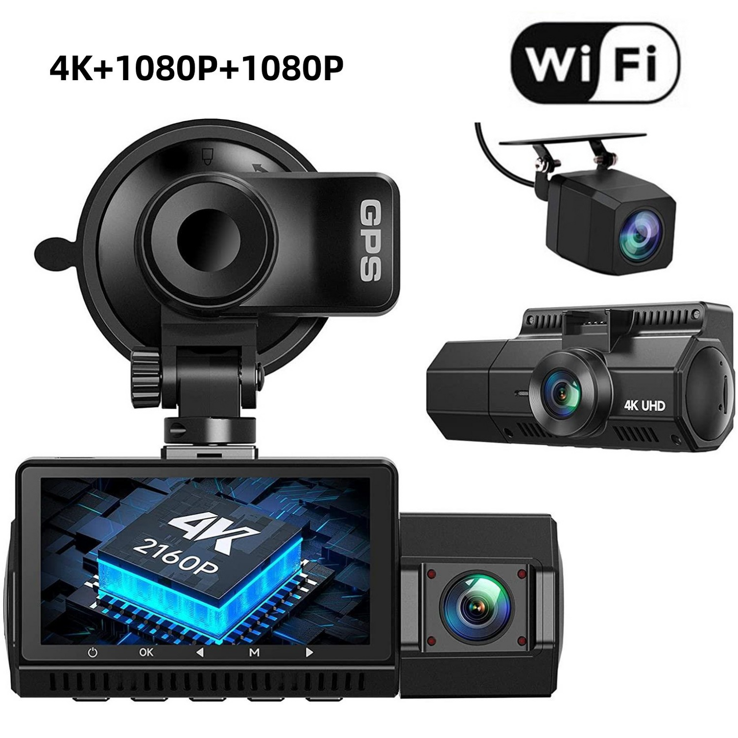 4K HD WiFi Dashcam with Enhanced Night Vision
