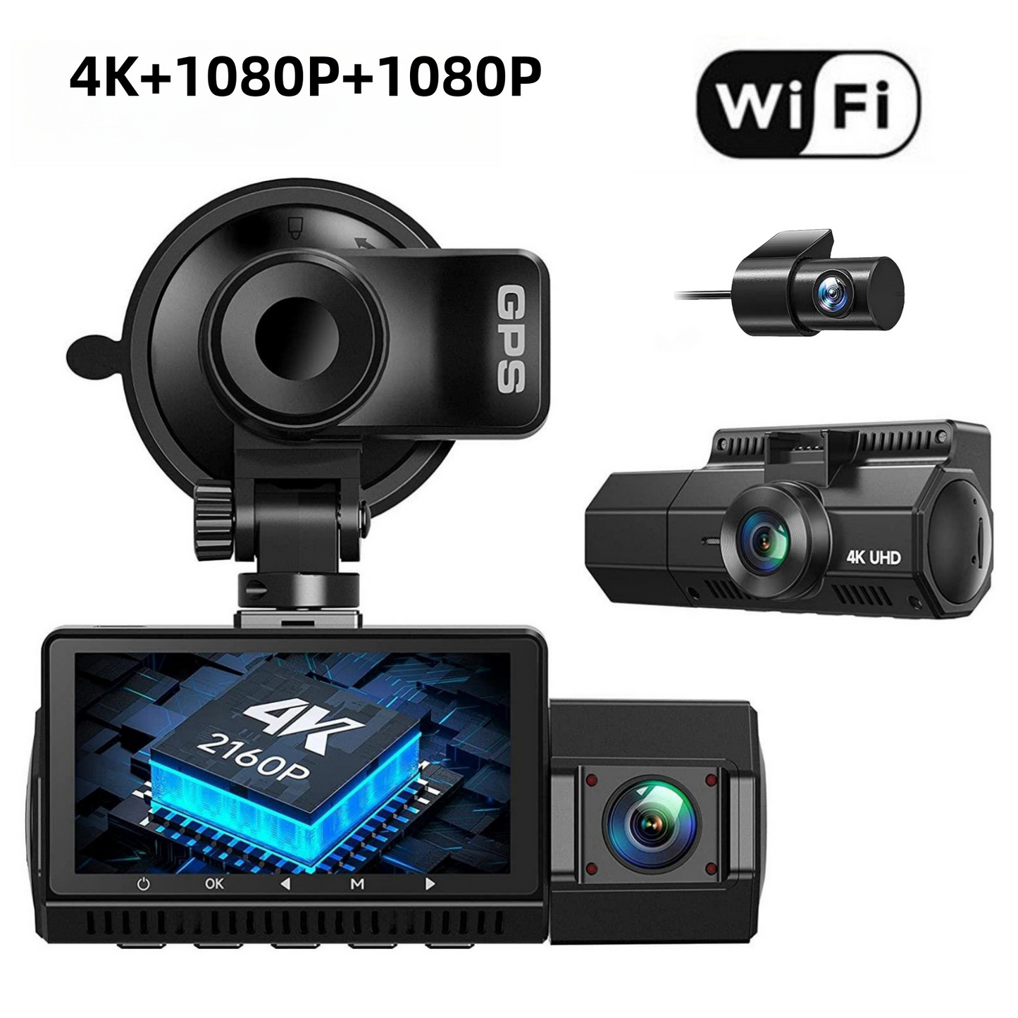 4K HD WiFi Dashcam with Enhanced Night Vision